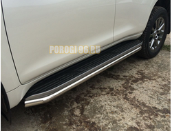 Защита штатного порога труба d60 для Toyota Land Cruiser Prado 150 (2017-...)
