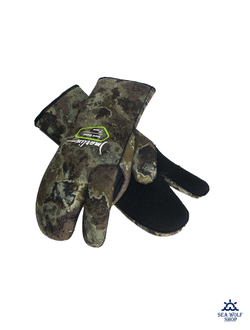 Рукавицы неопреновые 7мм Marlin NORD camo 3х-палые ОП р.M