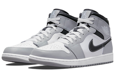 купить дёшево мужские кроссовки Nike Air Jordan 1 Mid 'Light Smoke Grey' 554724-078