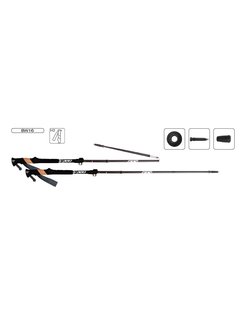 Палки треккинговые KV+ Furka 4 section telescope pole