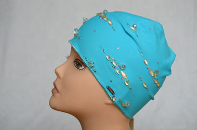 Голубая шапочка из лайкры Vizio 5036 Италия