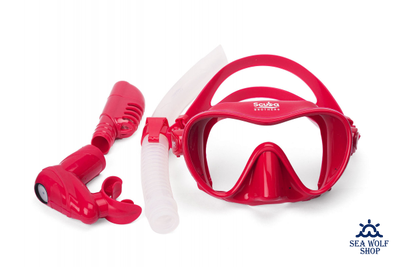 Маска для дайвинга с трубкой Scuba Brothers Flipper Red, комплект