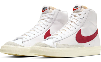 Nike Blazer Mid 77 White (Белые с красным)