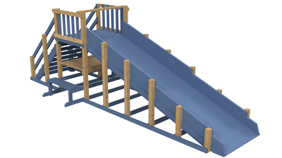 Зимняя деревянная заливная горка Выше Всех Ледянка 1 (масло)
