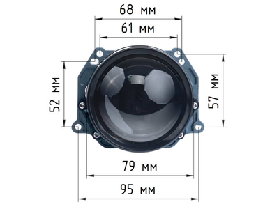 Билед модули Aozoom A20 2024 3.0 дюйма, 2 чипа, 5500K, 12V, 53W/70W, крепление 3R (комплект, 2шт)