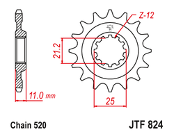 Звезда ведущая JT JTF824.15 (JTF824-15) (F824-15)