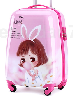 Детский чемодан Аниме (Anime) розовый