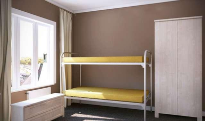 Кровать металлическая двухъярусная, усиленная  арт. 006+