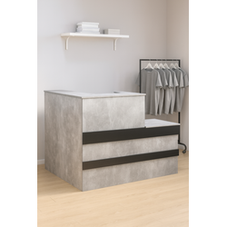 (РЕС-51) Стойка ресепшен Серый гранд