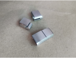 (003) МАГНИТНАЯ ЗАСТЁЖКА ДЛЯ БРАСЛЕТА (НЕРЖАВЕЮЩАЯ СТАЛЬ),  ОТВЕРСТИЕ 6,5x11,5 мм - НИКЕЛЬ (МАТОВЫЙ)