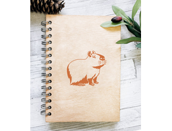 Скетчбук деревянный Капибара, Kapibara-san №1