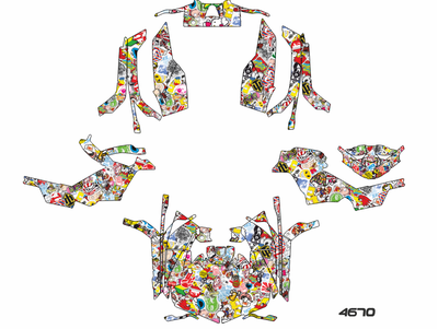 Наклейки на квадроцикл BRP Can-Am Outlander G2 2014-2022 Стикербомб stickerbomb  №4670