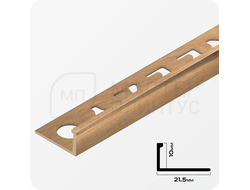 Профиль L-образный латунный 10 мм NEEXY PVL02-03 BAO Брашированный 2.7 м