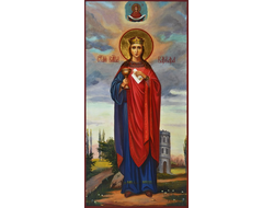 Варвара Илиопольская, Святая великомученица. Рукописная мерная икона.
