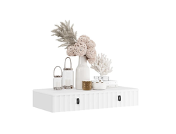 Спальня ТИФФАНИ - Стол туалетный тип 1 Белый жемчуг/Белый софт