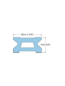 Погон гика-шкота/стаксель-шкота с отверстиями Ronstan серия 30 RC1300-1.0 996х30мм черный из алюминия
