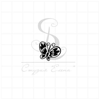 Миниатюрный штамп с бабочкой