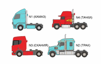 Полка грузовик N2 - 121 место - красная