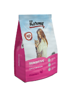 Корм Karmy (Карми) Sensitive для кошек с чувствительным пищеварением, индейка 400 г