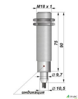 Индуктивный датчик с аналоговым выходом ИДА10-U-PNP резьба M18x1