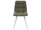 Стул CHILLI SQUARE RU-04 экокожа хаки, PU/ белый каркас М-City