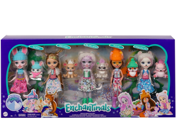 Enchantimals Набор игровой Снежный день с друзьями 5 кукол и питомцы, GXB20