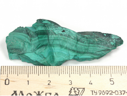 Малахит, срез полировка с одной стороны, ДР Конго (57*26*15 мм, 29 г) №27412