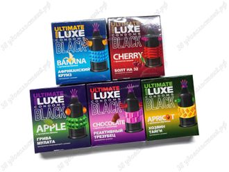 Черные ароматизированные презервативы Luxe Black Ultimate с усиками №1