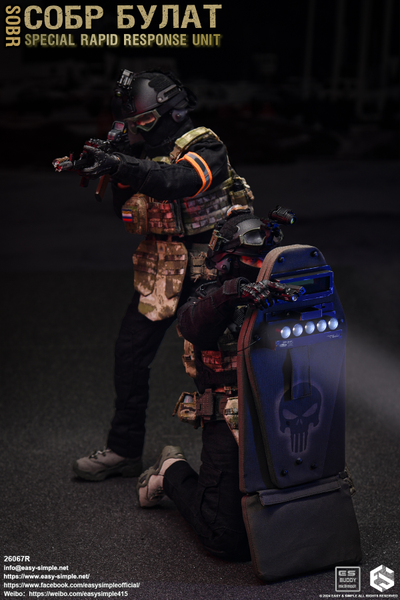 Боец спецназа МВД СОБР "Булат" - Коллекционная ФИГУРКА 1/6 СОБР Булат Special Rapid Response Unit (SOBR) (26067R) - Easy&Simple