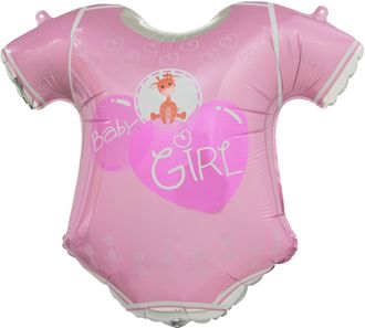 Шар (23&#039;&#039;/58 см) Фигура, Боди для малышки девочки, Розовый, 1 шт.