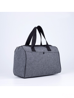 Косметичка-сумочка, отдел на молнии, 2 наружных кармана, ручки, цвет серый