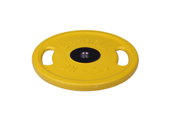 Диск олимпийский жёлтый с ручками 51 мм MB BARBELL 15 кг в Воронеже