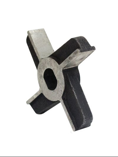 Нож двухсторонний крестовой без бурта для мясорубки МИМ 300, МИМ 300М, МИМ 350