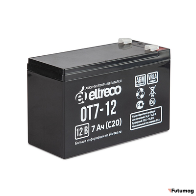 Тяговый аккумулятор Eltreco OT7-12 (6-F-7) (12V7A/H C20)