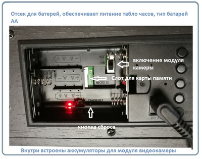 IP видеоняня WiFi (Информатор времени и температуры, деревянный корпус) с аккумулятором, с DVR, HD (Pro iCam) (уценка2)
