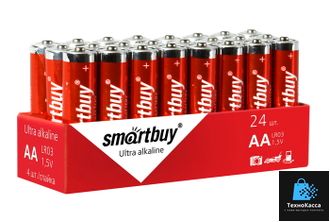 Батарейка алкалиновая Smartbuy LR6/4S AA (24/480)