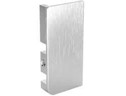 GOLA Заглушка закрытая для профиля L для нижней базы, Серебро крацованное (brush polish) (пара)  GA0041.VS000.SLXAN.FX  ARISTO