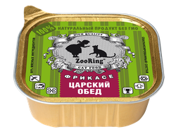 КОРМ ДЛЯ КОШЕК ZOORING: ПАШТЕТ ЦАРСКИЙ ОБЕД 100ГР