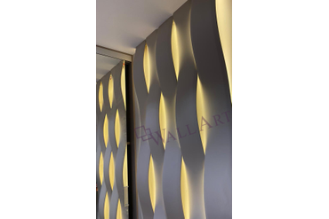 Смонтированная световая 3d панель "LightWave". г. Москва. Клиент выполнял монтаж силами своих мастеров по предоставленной нами инструкции. 