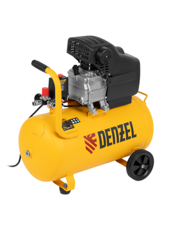 Компрессор воздушный, прямой привод DC1500/50, 1.5 кВт, 50 литров, 220 л/мин Denzel