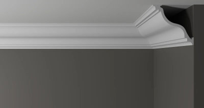 Потолочный плинтус DECOR-DIZAYN DD504, из дюрополимера, под покраску, ударопрочный, 2 метра