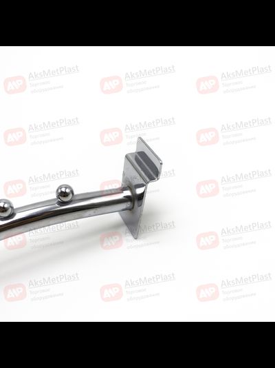 K008 Кронштейн для экономпанелей, наклонный, изогнутый с 9-ю шариками, d-19 мм, длинна 400 мм, хром