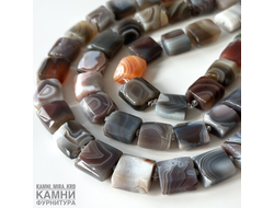 Агат Ботсвана квадраты фри-форм 14-16 мм, цена за нить 19 см
