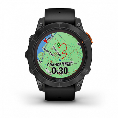 Умные часы Garmin Fenix 7 Pro Solar серый с черным ремешком (010-02777-01)