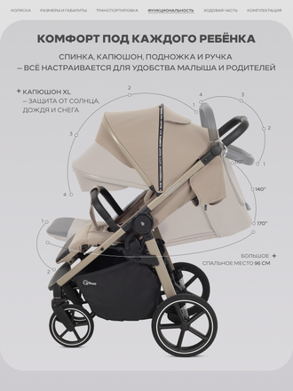 Коляска прогулочная Rant Caspia Soft Sandy beige