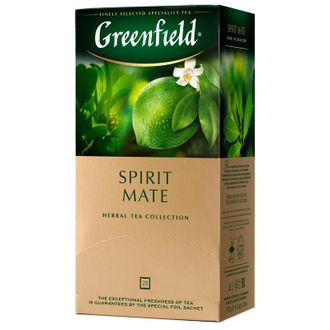 Чай Greenfield Spirit Mate травяной с мятой и лаймом 25 пакетиков