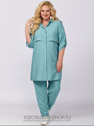 Женский 3-х предметный комплект в бирюзовом оттенке