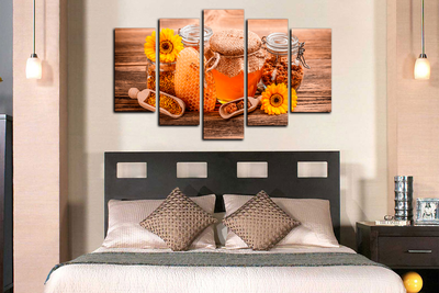 Модульная картина "Домашний мед"