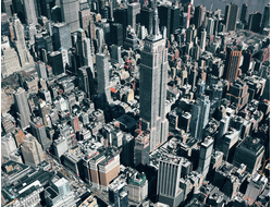 Картина обогреватель, спутниковое фото Эмпайр Стейт Билдинг Нью-Йорк