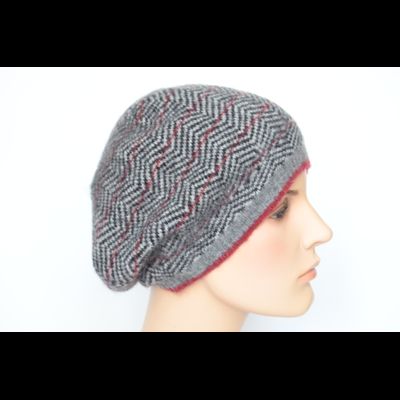 Женский берет в клетку Vizio Италия 8076 BO серый